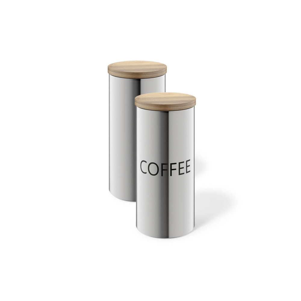 Zack Cera Premium Brushed Stainless Steel Coffee Canister - Airtight Freshness Guardian