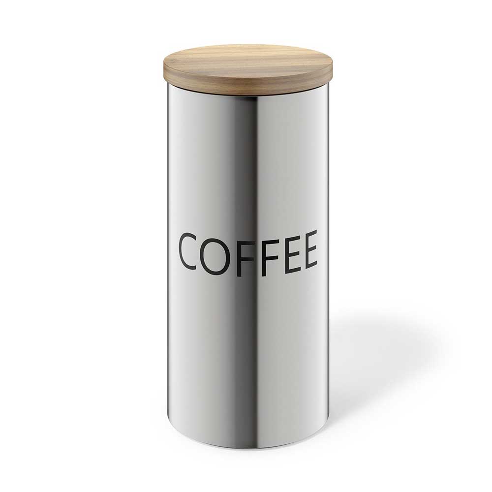Zack Cera Premium Brushed Stainless Steel Coffee Canister - Airtight Freshness Guardian