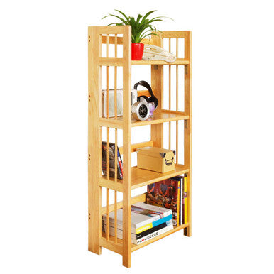 Heva Four Tier Tropical Hevea Wood Shelf Unit