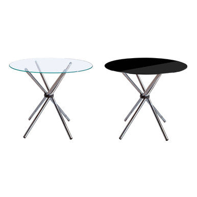 Afton Round Dining Table With Glass Top