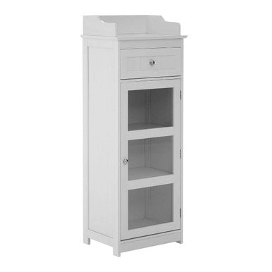 Portland Glass Door Floor Standing Cabinet