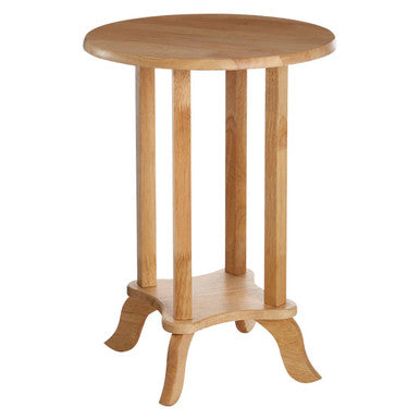 Heva Round Tropical Hevea Wood Side Table