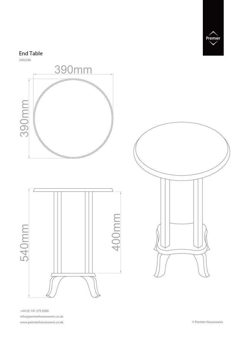 Heva Round Tropical Hevea Wood Side Table