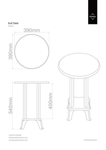 Heva Round Tropical Hevea Wood Side Table