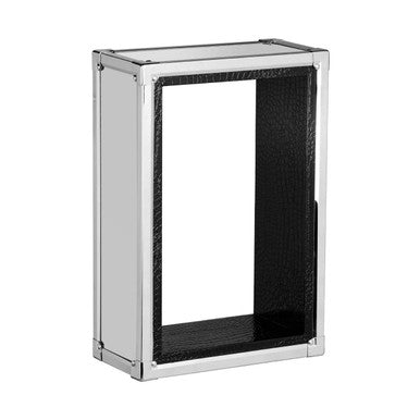 Carla Crocodile Leather Effect Wall Cube Shelf