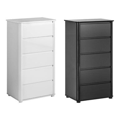 Moritz Black High Gloss 5 Drawer Chest