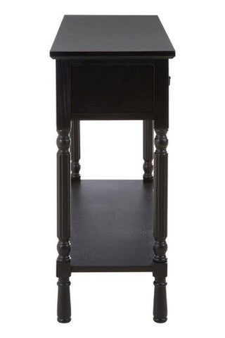 Heritage Three Drawer Vintage Black Console Table