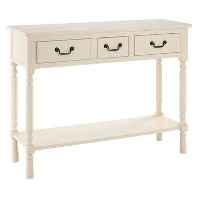 Heritage 3 Drawer Ivory Console Table