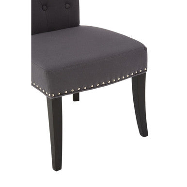 Regents Park Grey Cotton And Linen Dining Chair