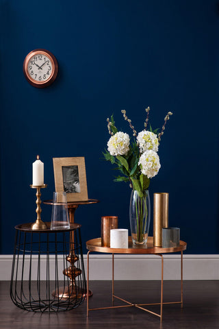 Templar Copper Tray And Black Finish Side Table