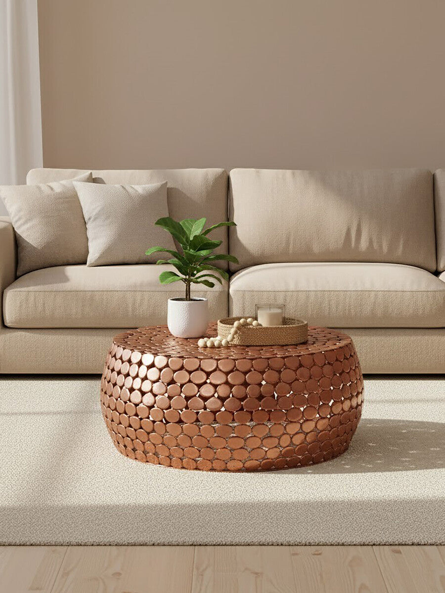 Templar Iron Pebble Design Coffee Table