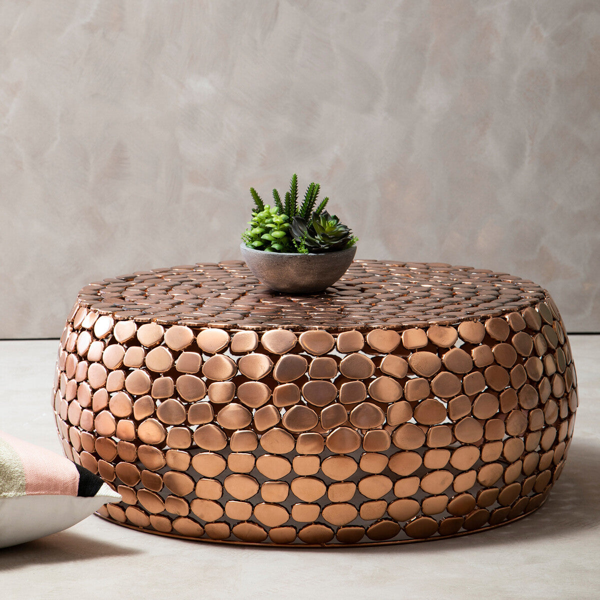 Templar Iron Pebble Design Coffee Table