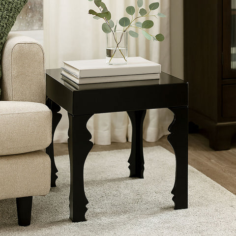 Luis Black High Gloss Finish Side Table