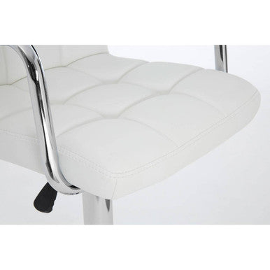 Starz White Leather Effect Bar Chair
