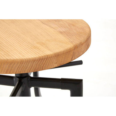 New Foundry Ash Seat Bar Stool