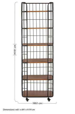New Foundry Wood and Metal 6 Tier Shelf Unit