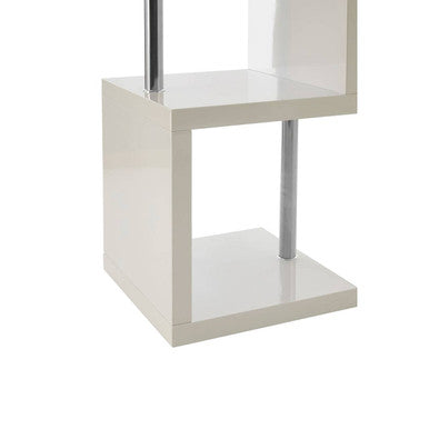 Maze 4 Tier White Gloss Shelf Unit