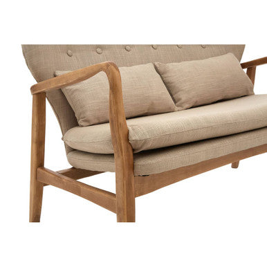 Stockholm Birch Wood Frame 2 Seat Sofa