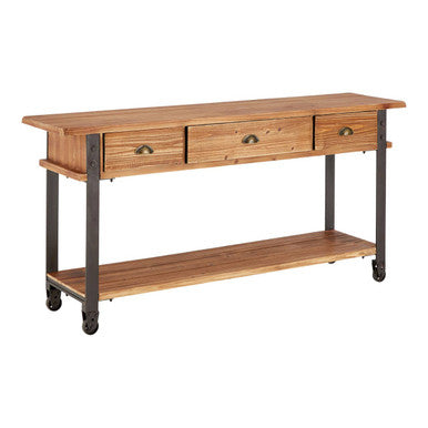 New Foundry 3 Drawer Console Table