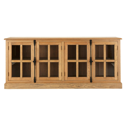 Lyon Oak Wood Sideboard with Washed Grey Finish