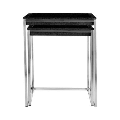 Pacific Nest Of 2 Faux Shark Skin Tables