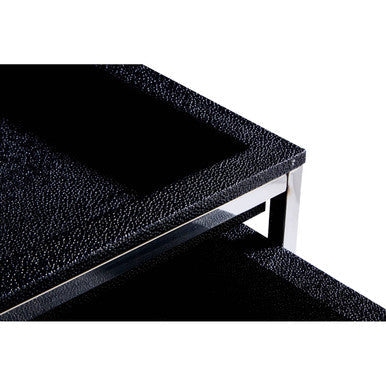 Pacific Nest Of 2 Faux Shark Skin Tables