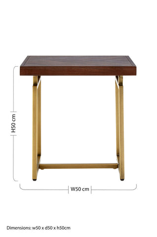Brando Acacia Wood Effect Side Table