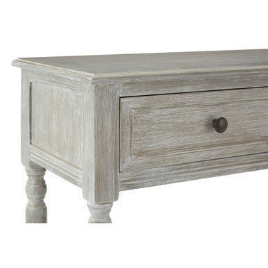 Heritage Two Drawer Grey Wash Rectangular Console Table