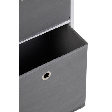 Lindo 3 Grey Fabric Drawers Cabinet