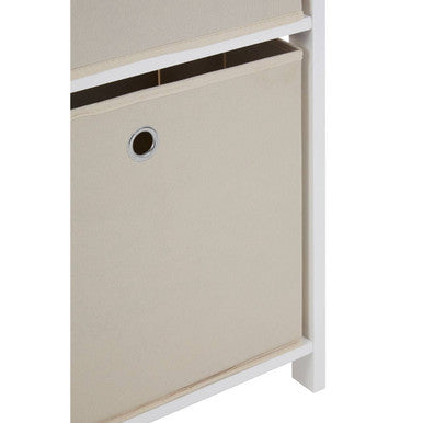 Lindo 3 Natural Fabric Drawers Cabinet