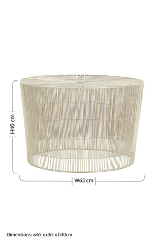 Templar Pewter Finish Cage Round Side Table