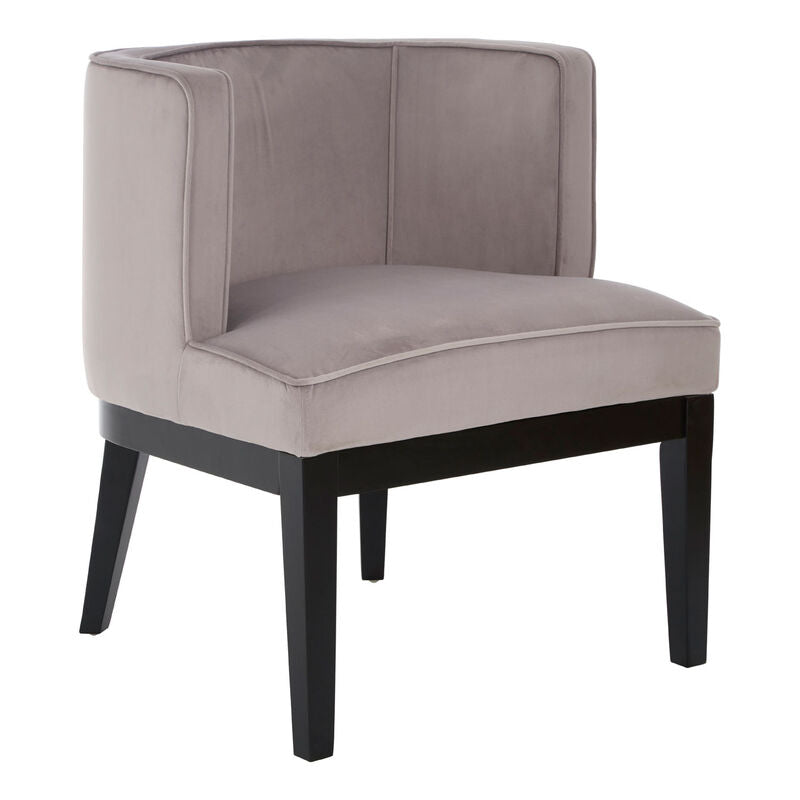 Daxton Black Velvet Curved Back Chair
