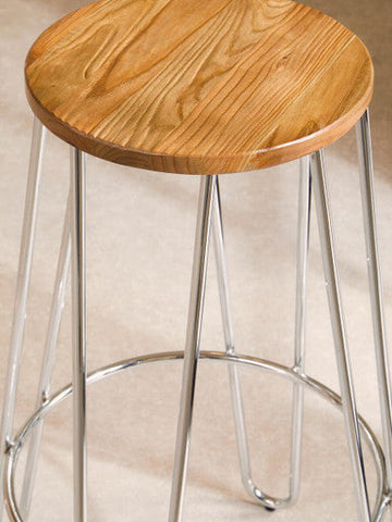District Chrome Hairpin Stool