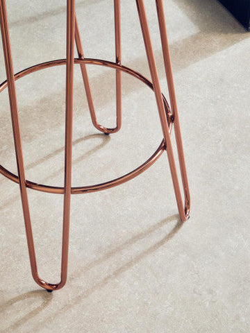 District Faux Fur Hairpin Bar Stool