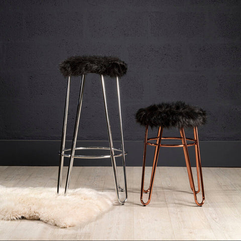 District Black Bar Stool