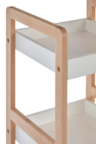 ARLA 3 Tier  Bathroom Shelf Unit With Birchwood Frame