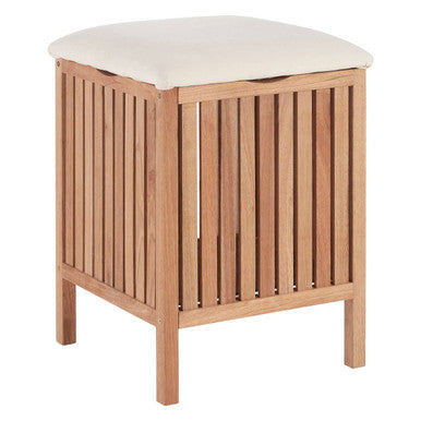 Walnut Wood Storage Stool