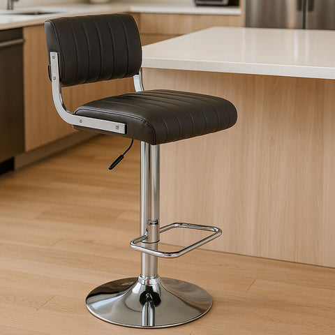 Stockholm Grey Channel Design Seat Bar Stool