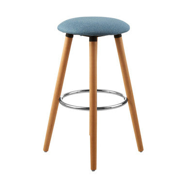 Stockholm Blue Round Bar Stool