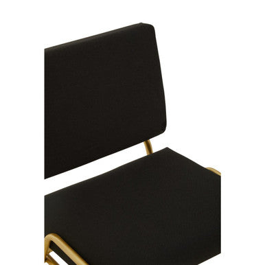 Lexa Black Linen Chair