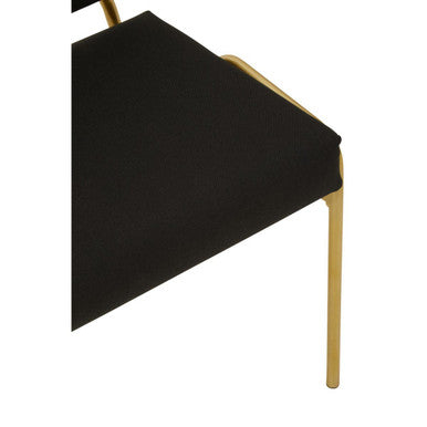 Lexa Black Linen Chair