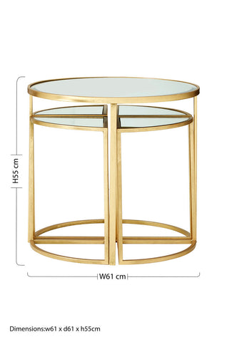 Farran Champagne Gold Set Of 5 Tables