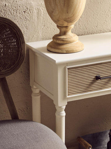 Heritage 2 Drawers White Console Table