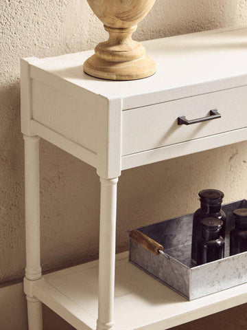 Heritage 2 Drawer White Console Table