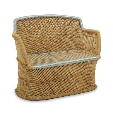 Rowan Two Seater Natural And Silver Sofa