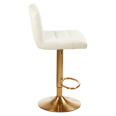 Baina White Seat Bar Stool