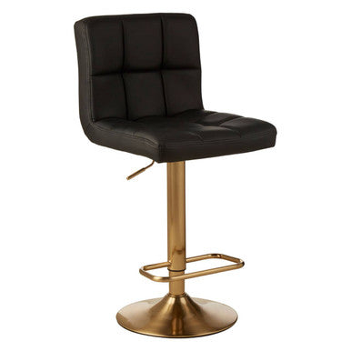 Baina Black Faux Leather Bar Stool