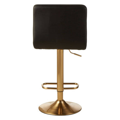 Baina Black Faux Leather Bar Stool