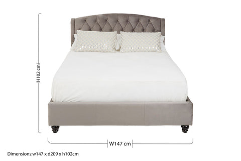 Josephine Steel Shade Double Bed