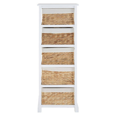 Ashby 5 Seagrass Drawer Chest